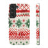 Watercolor Study of Christmas Patterns - Impact Resistant Phone Case Samsung Galaxy S22 Matte